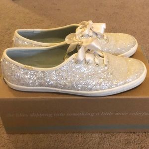 Kate spade glitter cream keds